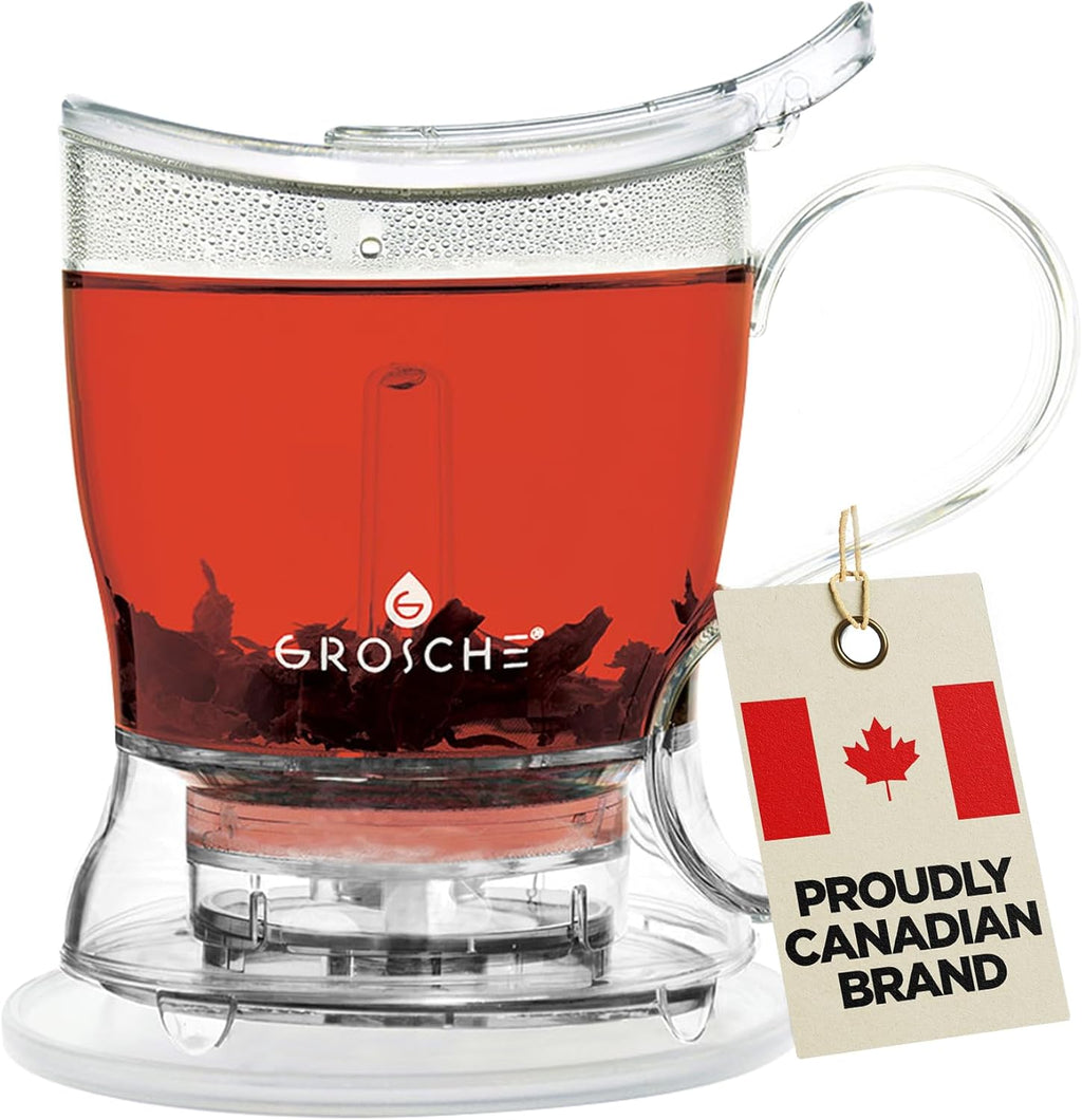 Aberdeen BPA-Free Tea Infuser Teapot & Smart Tea Maker - Drip-Free Design with Coaster, Easy Brew and Clean Steeper (17.7 Oz / 525 Ml)